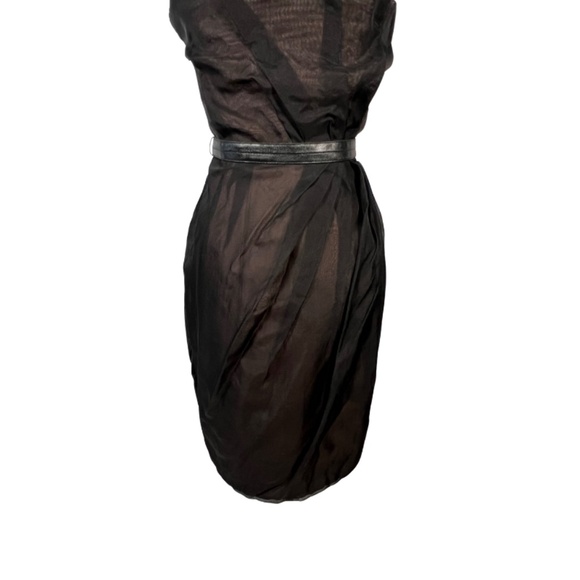 Marc by Marc Jacobs Black with Pink Underlay Cocktail Dress With Belt (2) - Picture 8 of 9